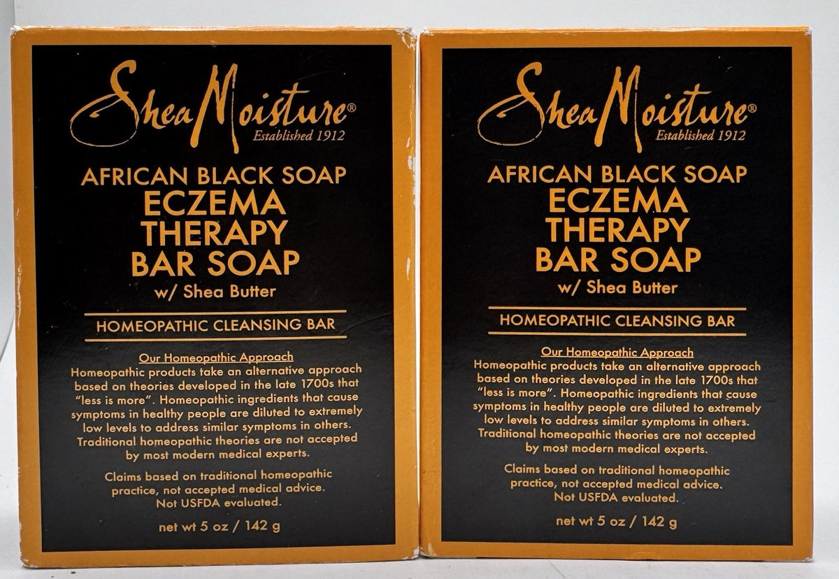 Shea Moisture African Black Soap Eczema Therapy Bar Soap - 2 Bars, 5 OZ Each