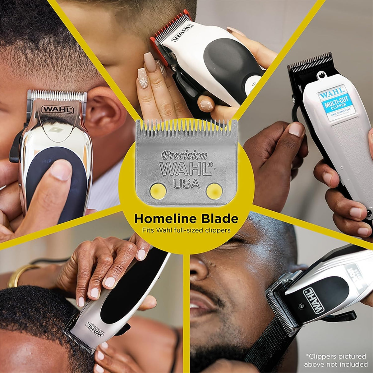 Universal Hair Trimmer Blade Set Compatible with Wahl Models - Stainless Steel Replacement Blades