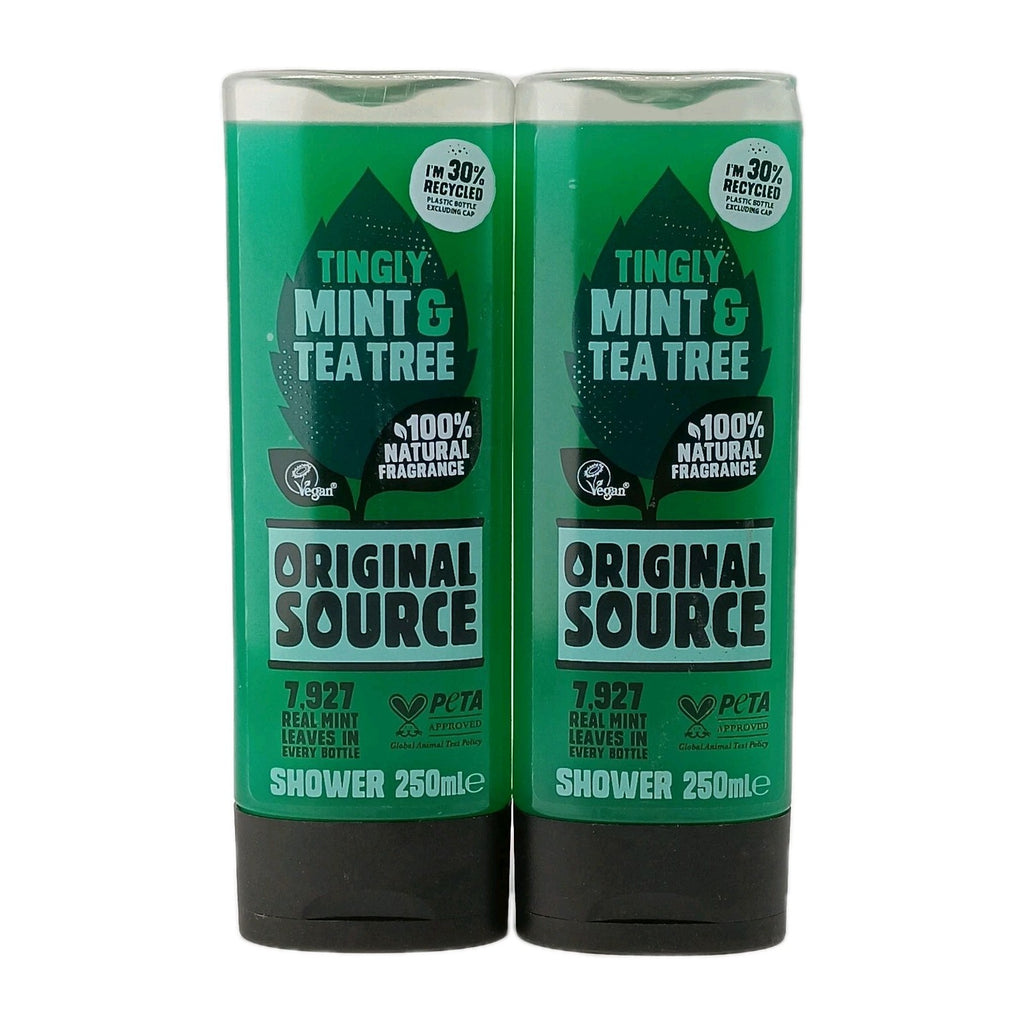 Tingly Mint & Tea Tree Shower Gel 2-Pack - 250ml Each