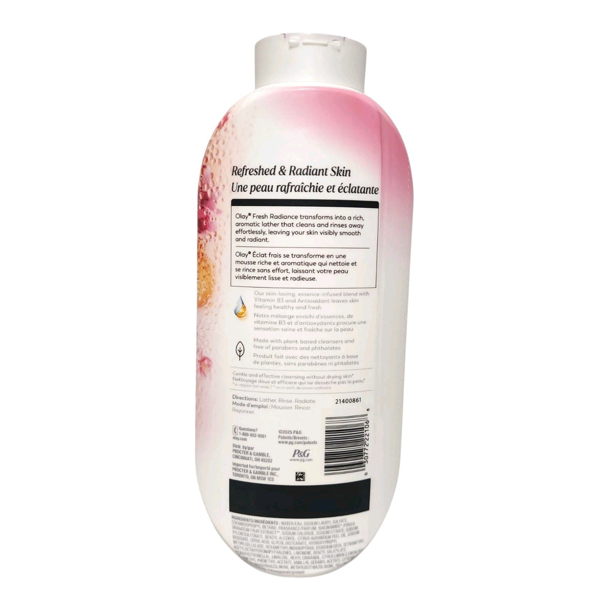 3 Pack Peach & Cherry Blossom Body Wash - Fresh Radiance 22 fl oz