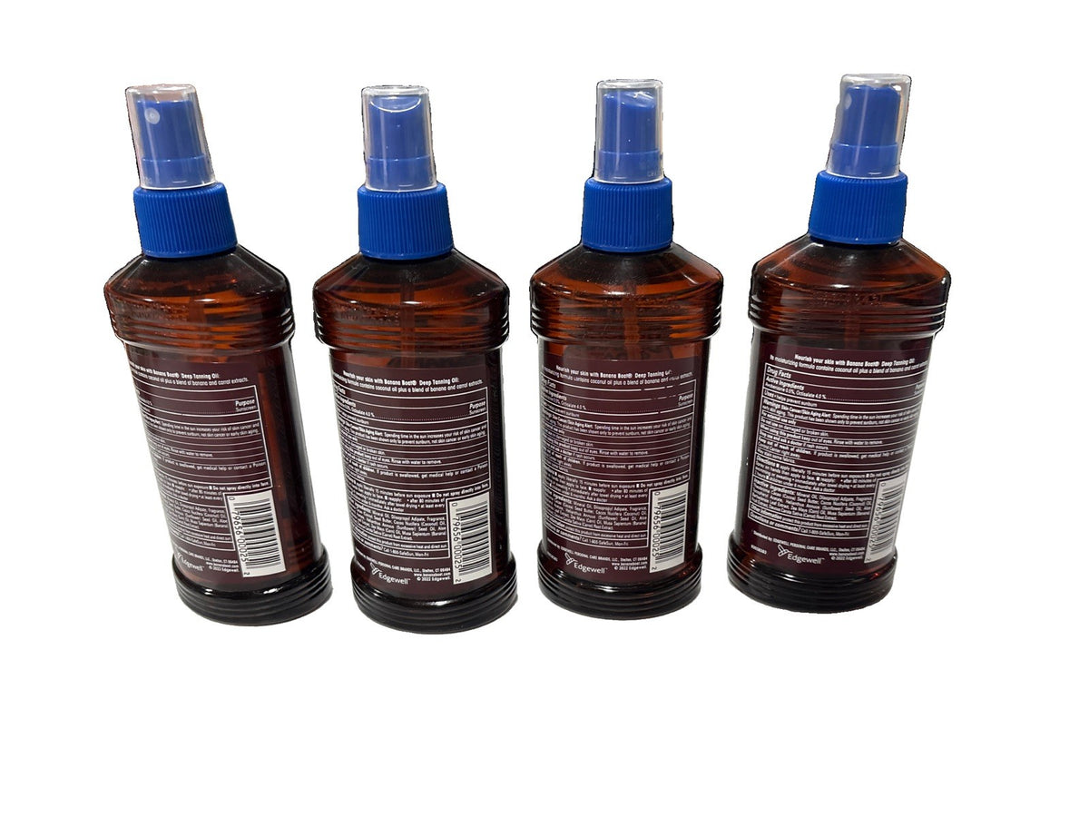 Deep Tanning Oil Spray with Sunscreen SPF 4 - 8 Oz (Pack of 4)