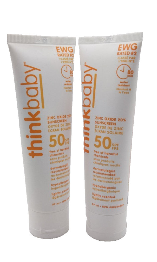 Thinkbaby SPF 50 Water Resistant Sunscreen Lotion Pack - 89ml