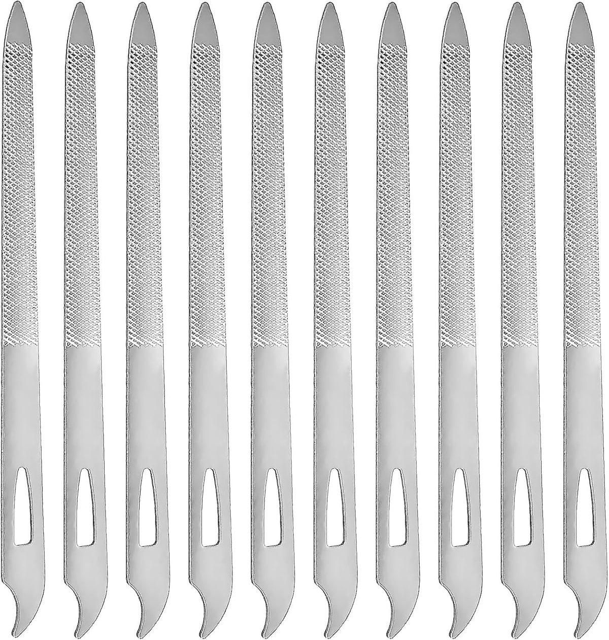 Stainless Steel Double-Sided Nail Files Set - Manicure & Pedicure Tool Kit