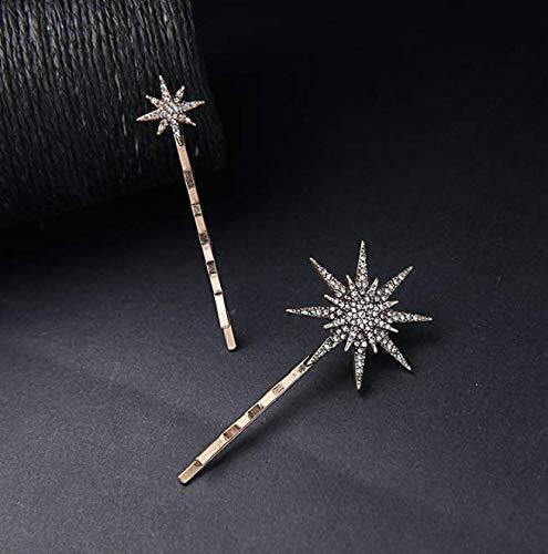 Moon & Star Crystal Hair Clips Set Women Girl Hair Accessories Jewelry