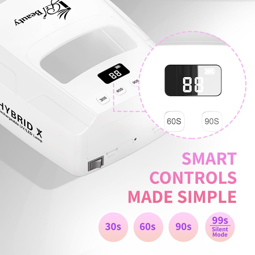 Cordless 48W UV LED Nail Lamp with Timer for Gel Polish and Builder Gel
