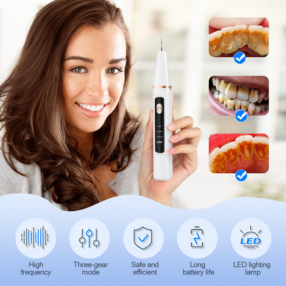 Ultrasonic Dental Tartar Remover Kit - Oral Care & Teeth Cleaning Tool