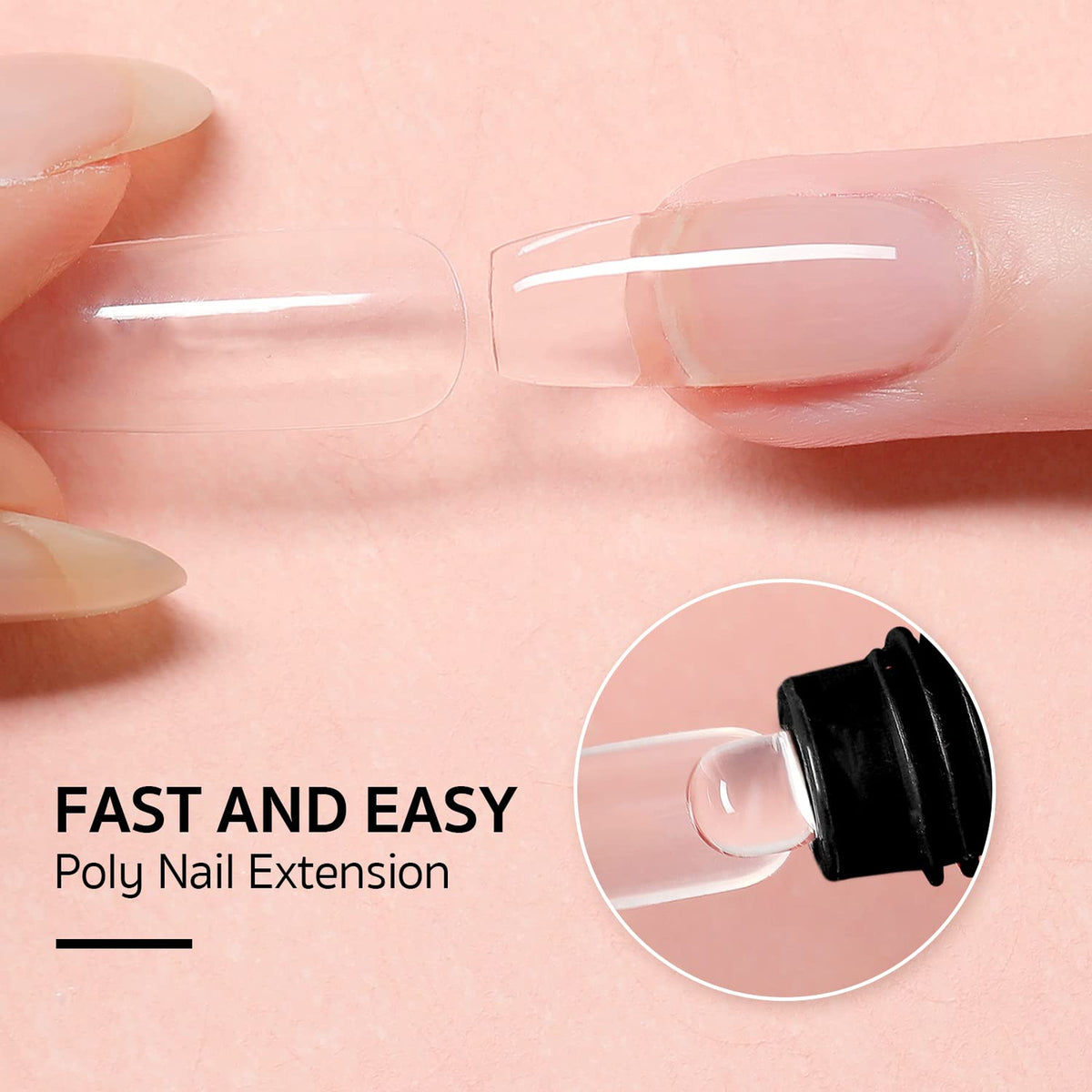 Poly Gel Nail Kit with UV Light Starter Set - 6 Colors for DIY Manicure