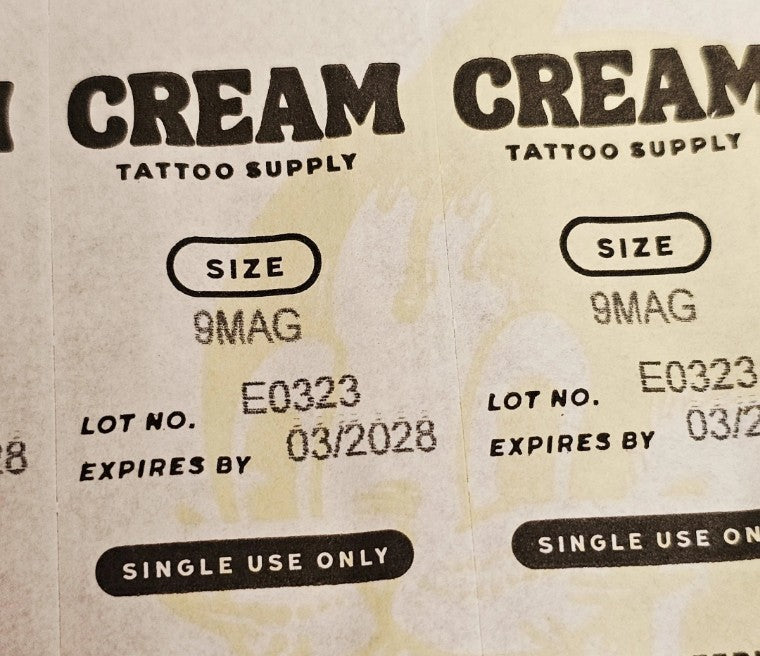 Cream Gold Cartridges 9 Magnum - 20 New Sealed Tattoo Needles