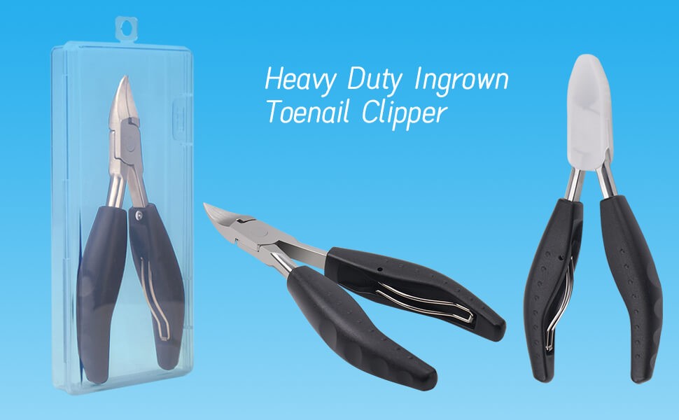 Heavy Duty Stainless Steel Toenail Clipper for Ingrown and Thick Nails