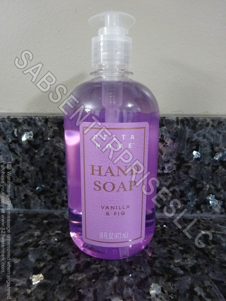 Set of 6 Vanilla & Fig Liquid Hand Soaps with Pump Bottles - 16 fl oz