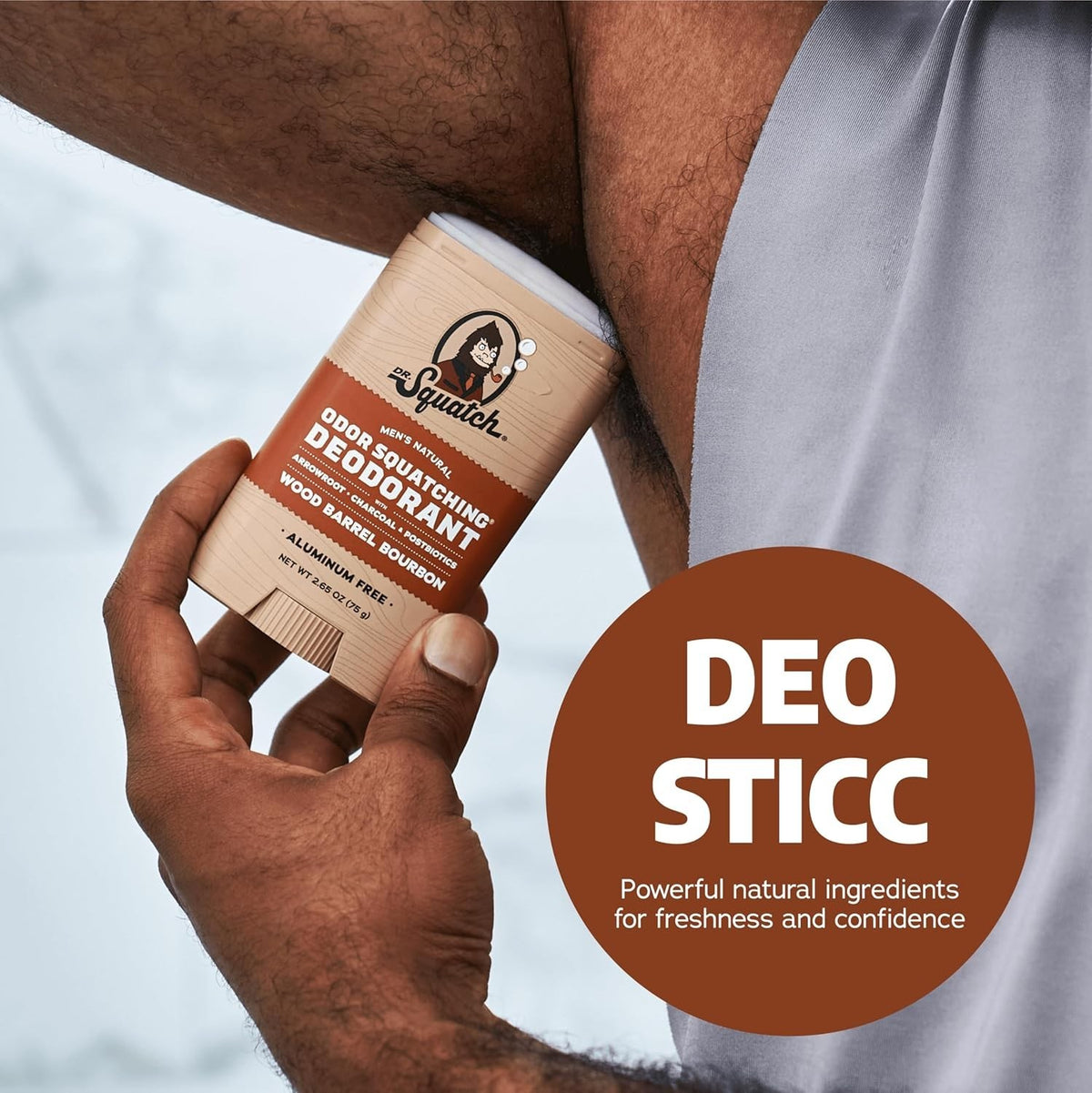 (3 Pack) Men’s Deodorant Stick - Wood Barrel Bourbon Scent, Aluminum-Free, 2.65 oz