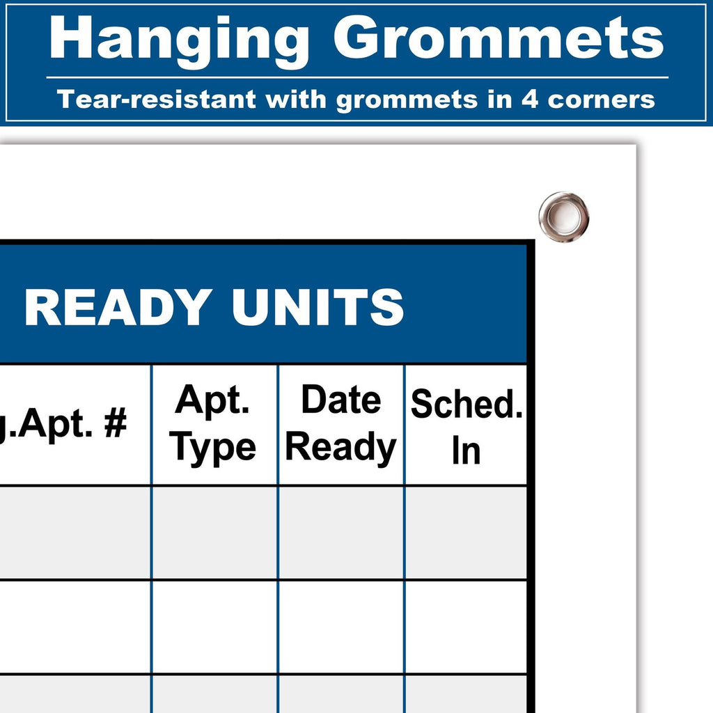 Large Dry Erase Whiteboard for Property Management 36x45 Inch Schedule & Checklist Board