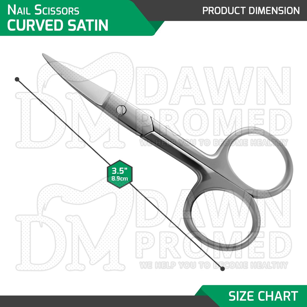 6 Pcs Satin Curved Nail Scissors Set - Manicure & Cuticle Trimmers
