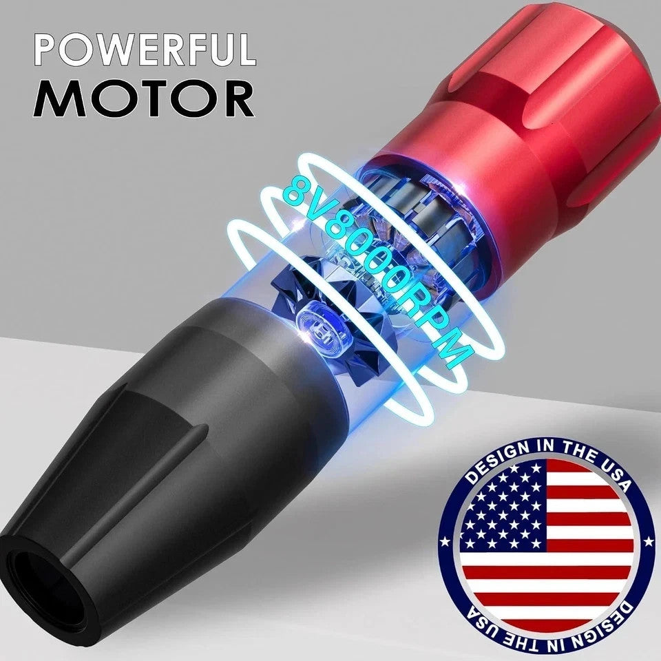 Wireless Tattoo Gun Kit for Beginners & Professionals - Complete Set with Power Display