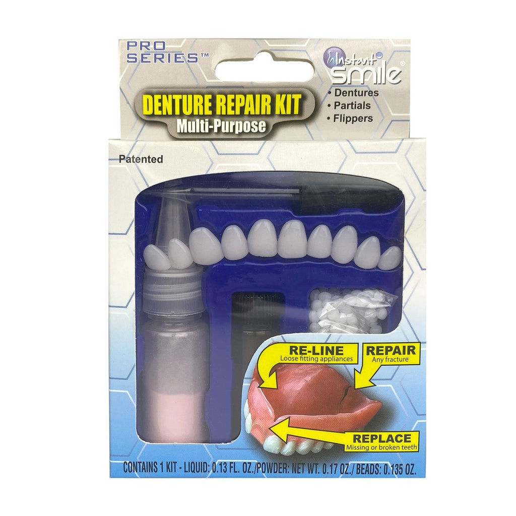 Denture Repair Kit - Crack Fix, Reline, Replace Missing Teeth at Home