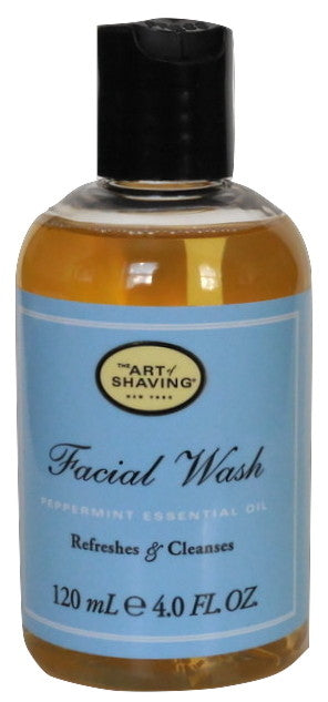 Men's Peppermint Facial Wash - 4 oz Gentle Face Cleanser