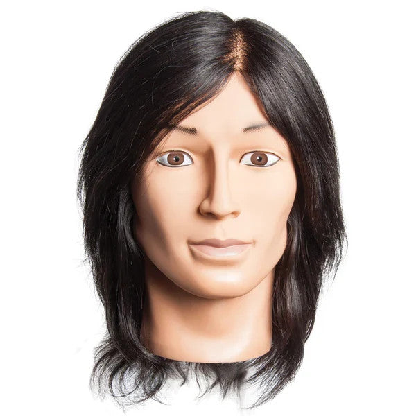 Manikin Head for Hair Practice 16-18 Inches Brown Human Hair Level 4