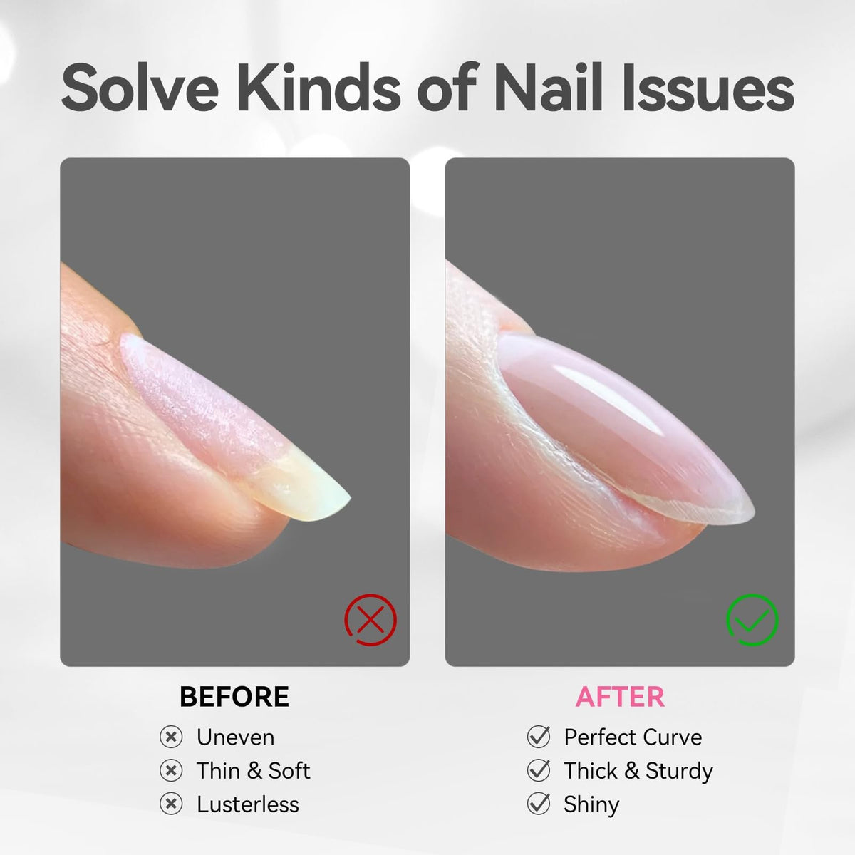8-in-1 Clear Nail Builder Gel for Strengthening, Lengthening & Adhesion