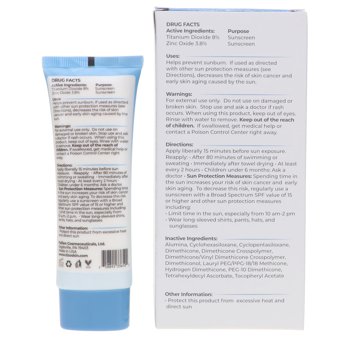 Facial Mineral Sunscreen SPF 40 Water Resistant Primer 1.75 oz