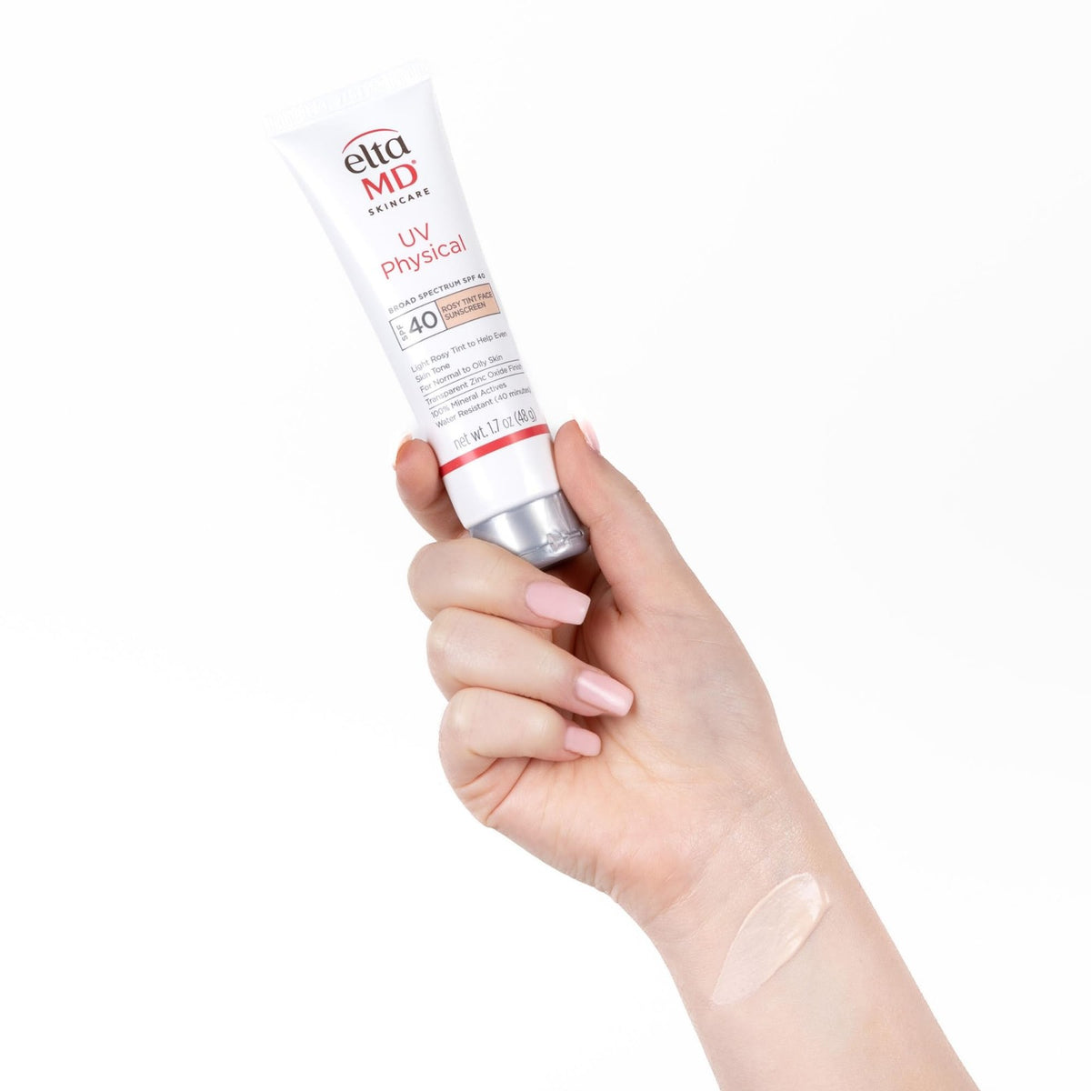 EltaMD UV Physical Rosy Tint SPF 40 Mineral Sunscreen 1.7oz - Water Resistant, Non-Comedogenic, Blurs Imperfections