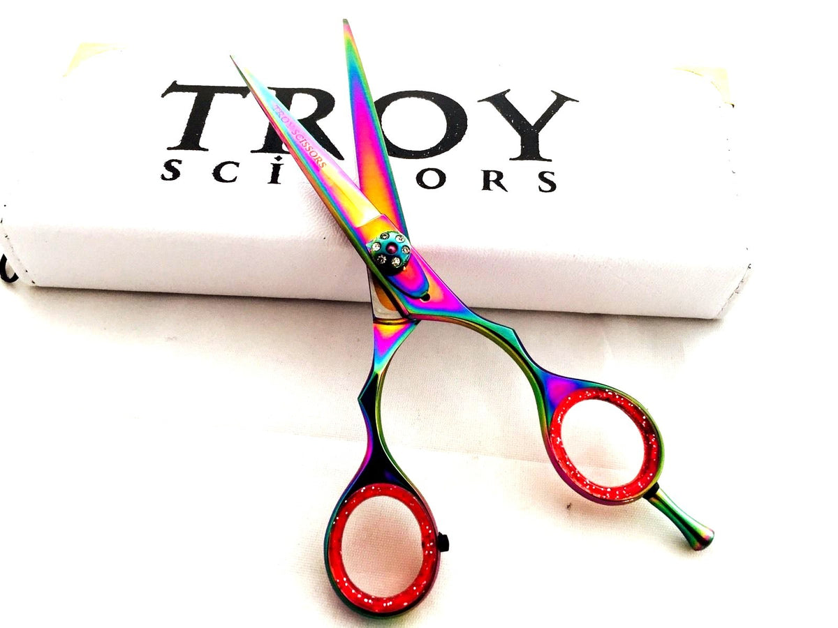 Professional 5.5-Inch Hair Cutting Titanium Scissors for Barbers and Stylists