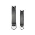 Professional Stainless Steel Nail Clippers Set - 2 Sizes, Curved Edges