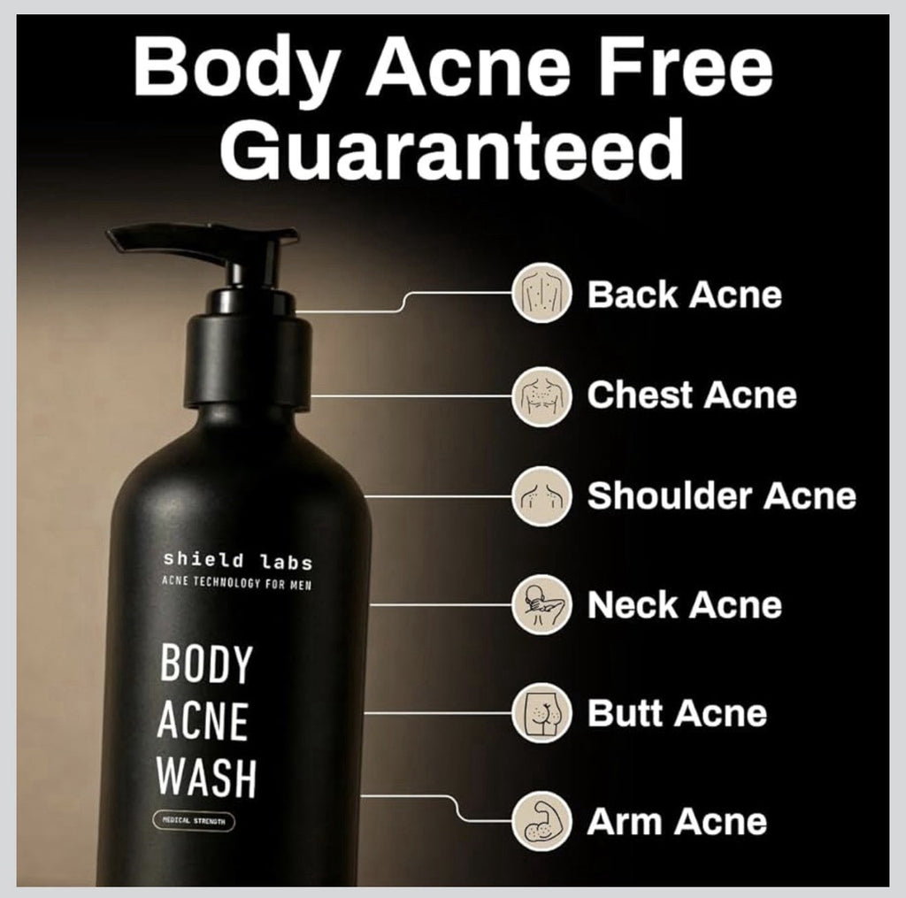 Men's Body Acne Wash - Shield Labs 8.5oz Acne Treatment