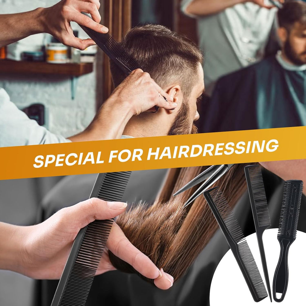 Professional Barber Cape 13Pcs with Neck Duster Brush & Adjustable Fit