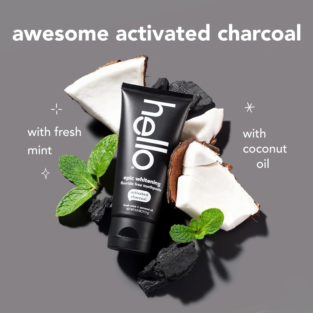 Activated Charcoal Toothpaste Fluoride-Free 4 oz Fresh Mint - Vegan & Gentle