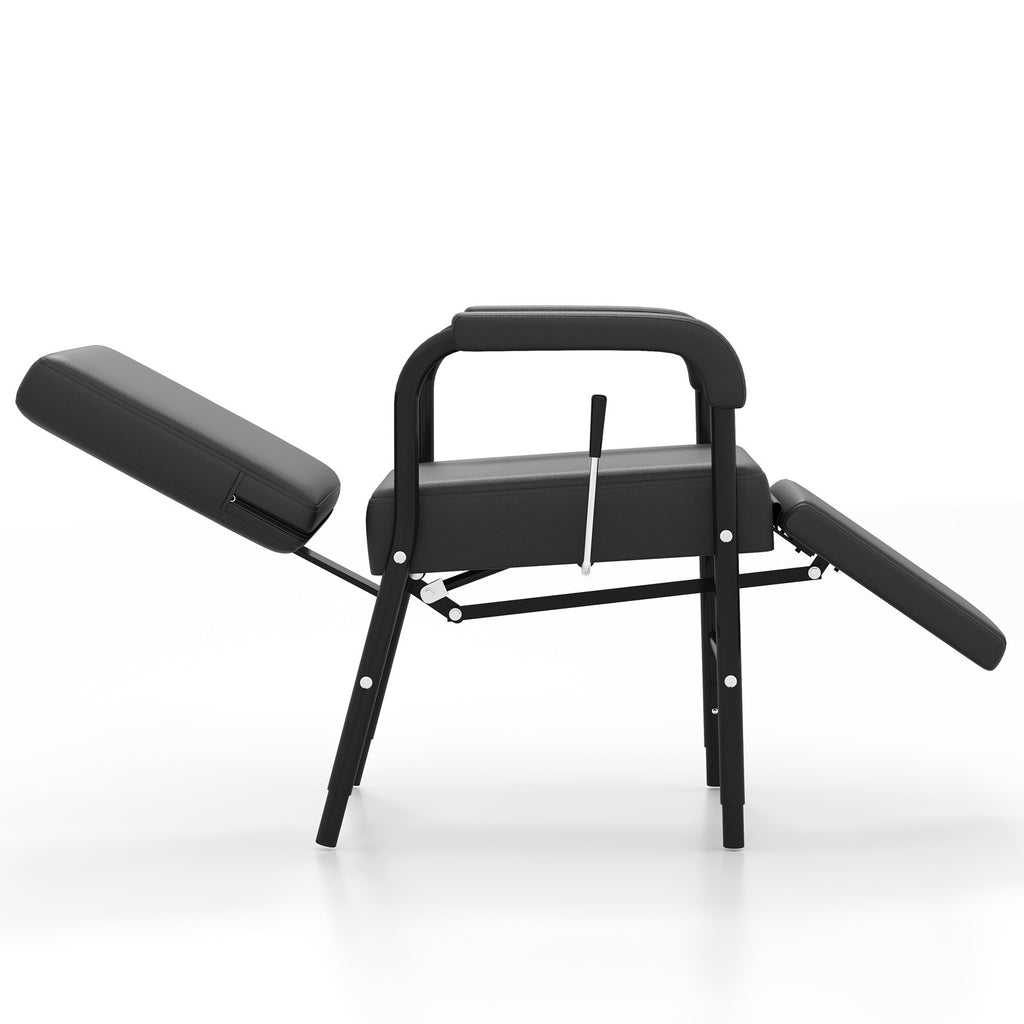 Heavy Duty Reclining Barber Shampoo Chair with Adjustable Backrest and Support