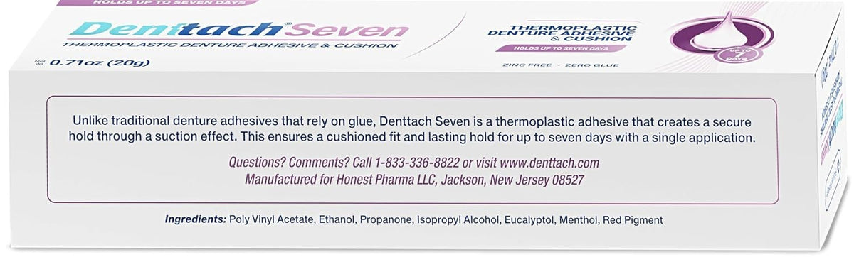 Thermoplastic Denture Adhesive & Cushion - Waterproof, Long-Lasting, Zinc-Free