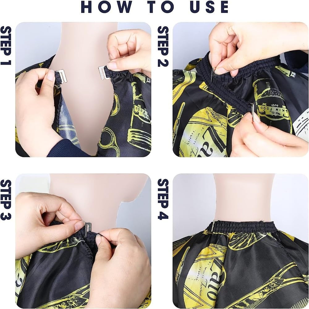 Hair Cutting Cape for Barbers and Hair Salons - Large Waterproof Salon Cape