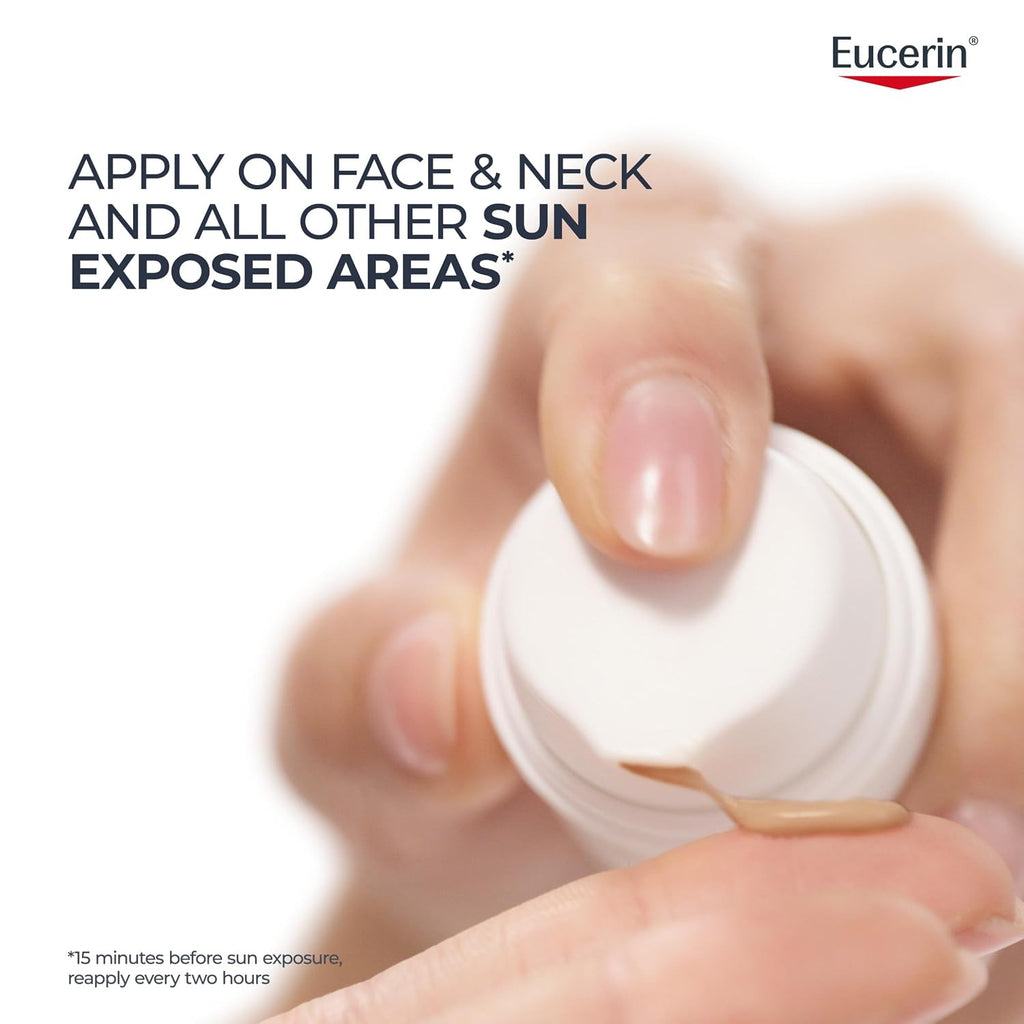 Eucerin Tinted SPF 50 Face Sunscreen Lotion with Hyaluronic Acid 2.5 fl oz