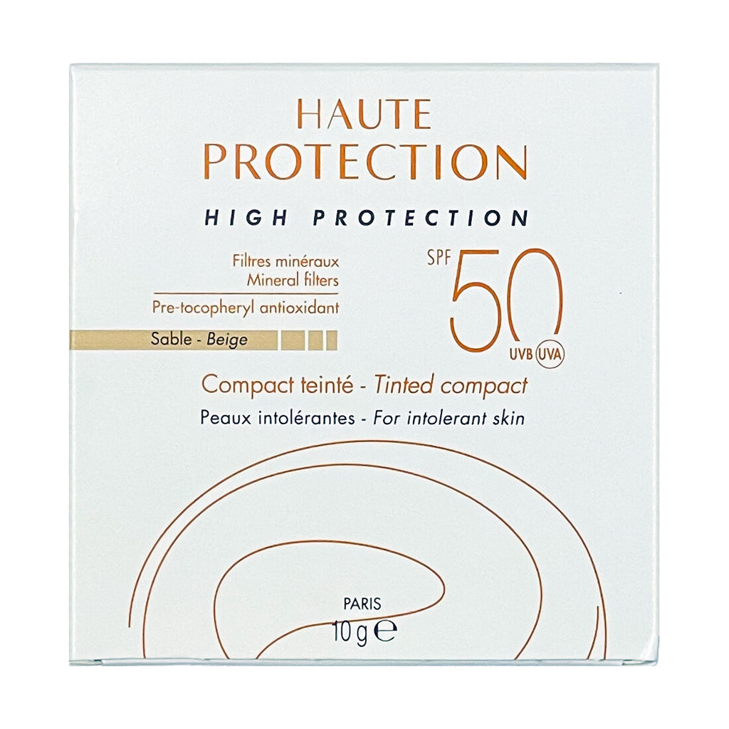 SPF50 Tinted Compact Sunblock - Sable Beige 10g, Water-Resistant, Matte Finish