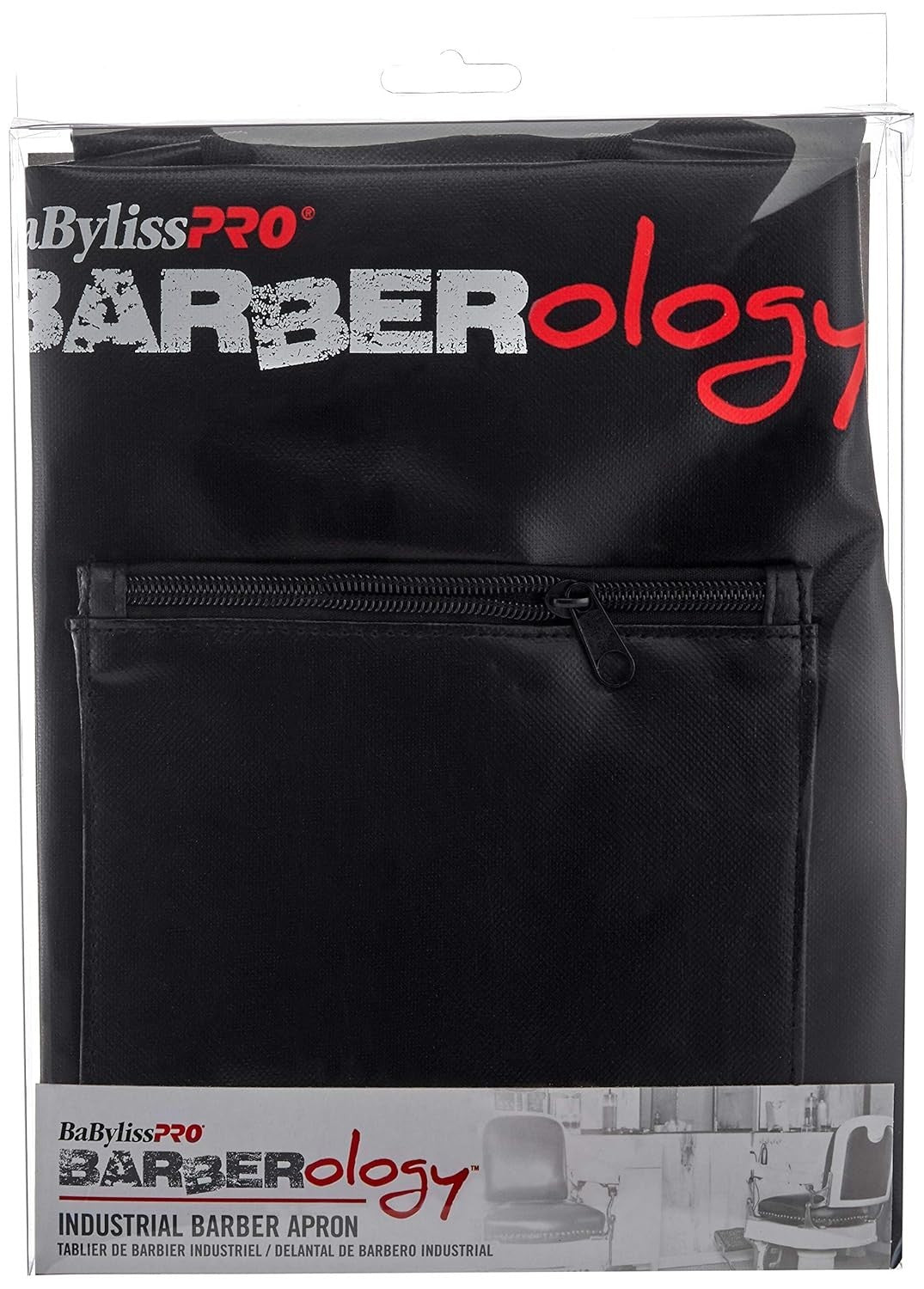 Professional Barber Apron Black Polyester with PVC Base Protection