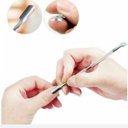Nail Pusher and Cuticle Remover Set - Stainless Steel Manicure Pedicure Tools 4 Pieces