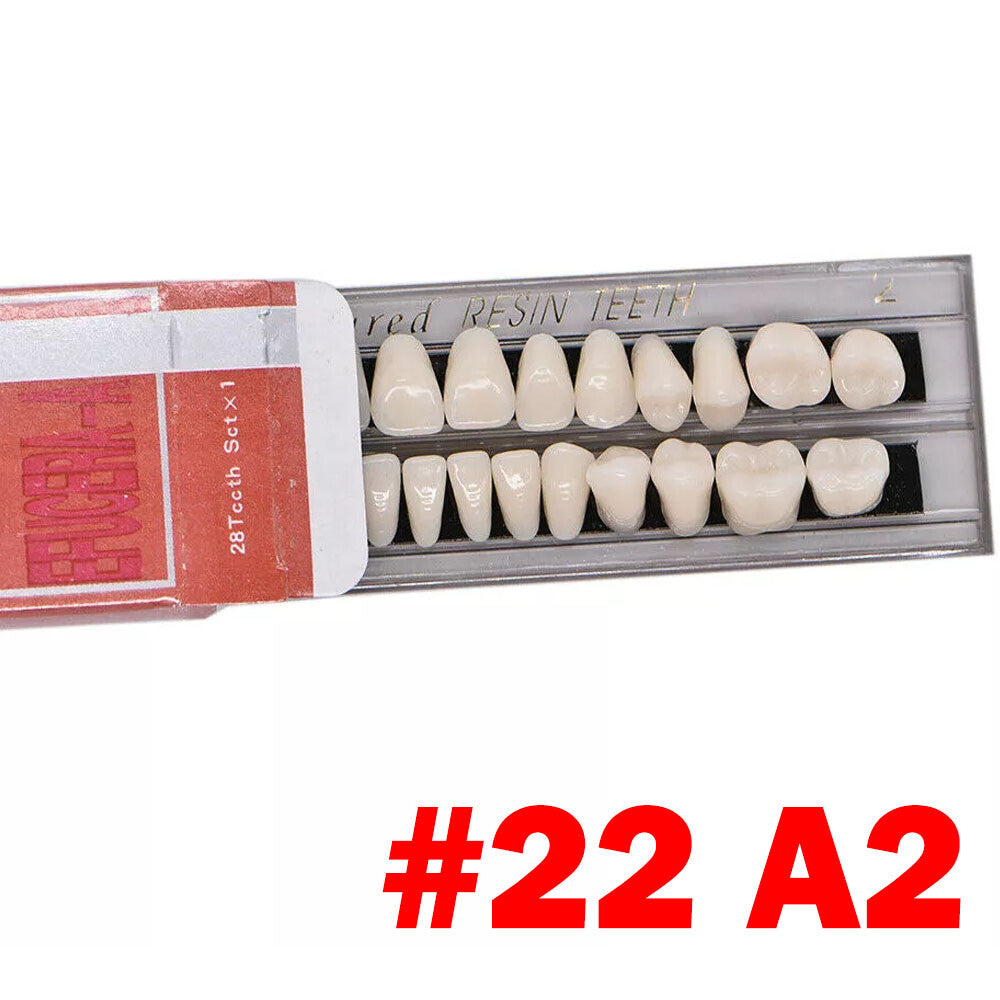 Denture Set 5 Pieces Acrylic Resin Full Upper & Lower Dentures - A2 A3 Shades