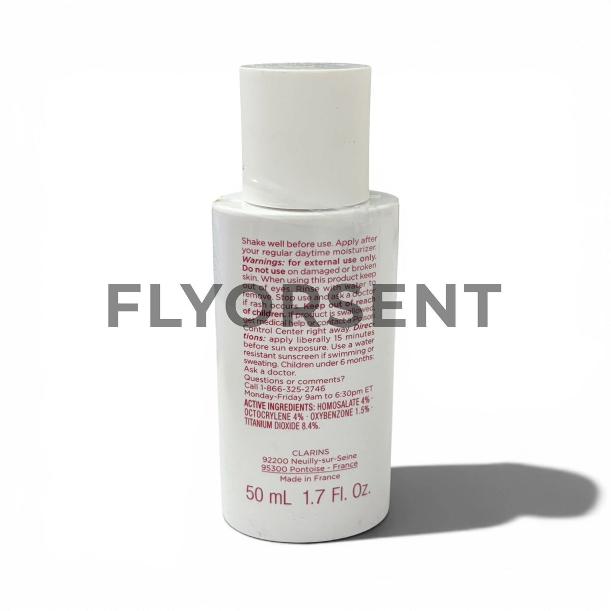 Clarins SPF 50 Tinted Oil-Free Sunscreen Light Shade - Anti-Pollution, UV Shield