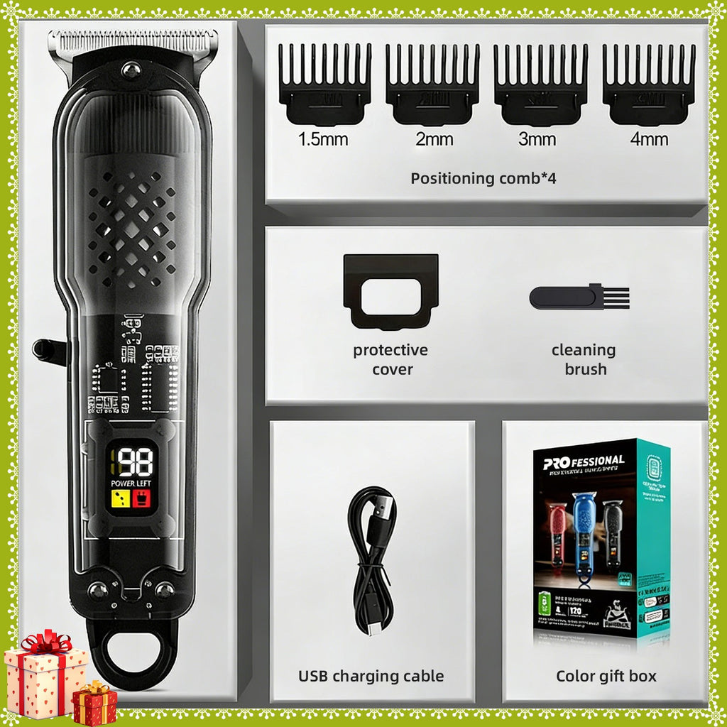 Cordless Hair Clippers Trimmer for Men with Digital Display and Multiple Limit Combs