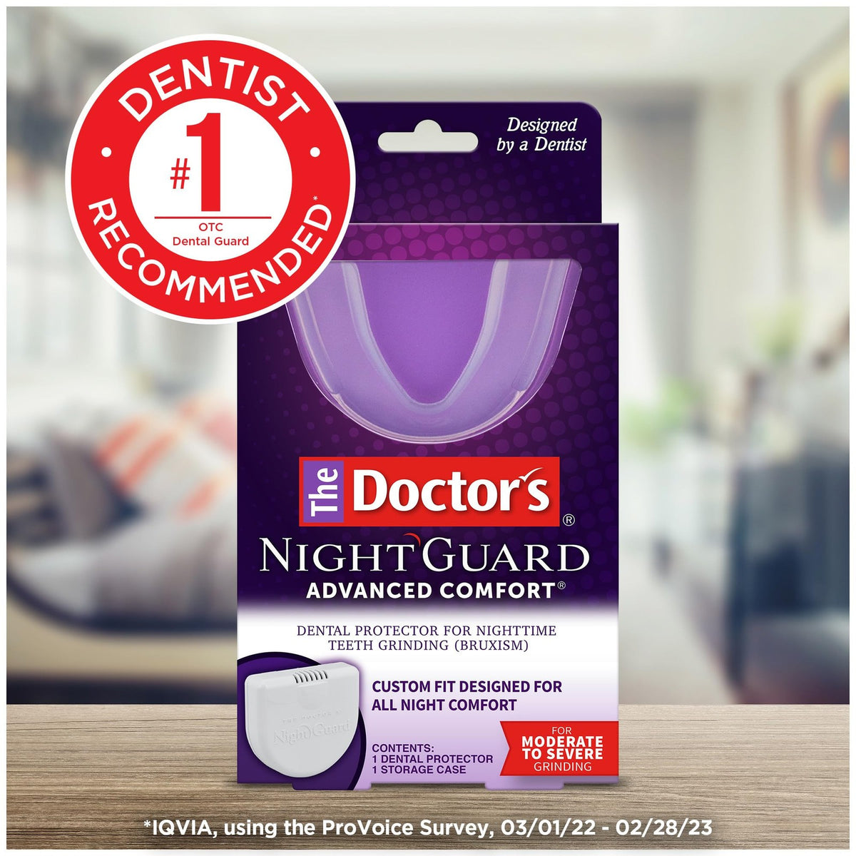 Dental Night Guard for Teeth Grinding - Custom Fit, Soft & Firm Layers, Reusable BPA-Free Mouthguard