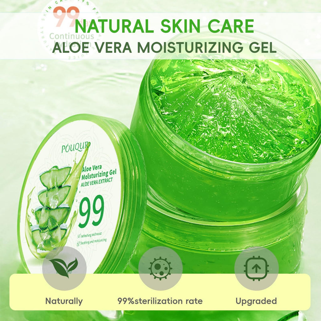 Organic Aloe Vera Gel for Sunburn Relief & Skin Moisturizer - 7.05 Fl Oz