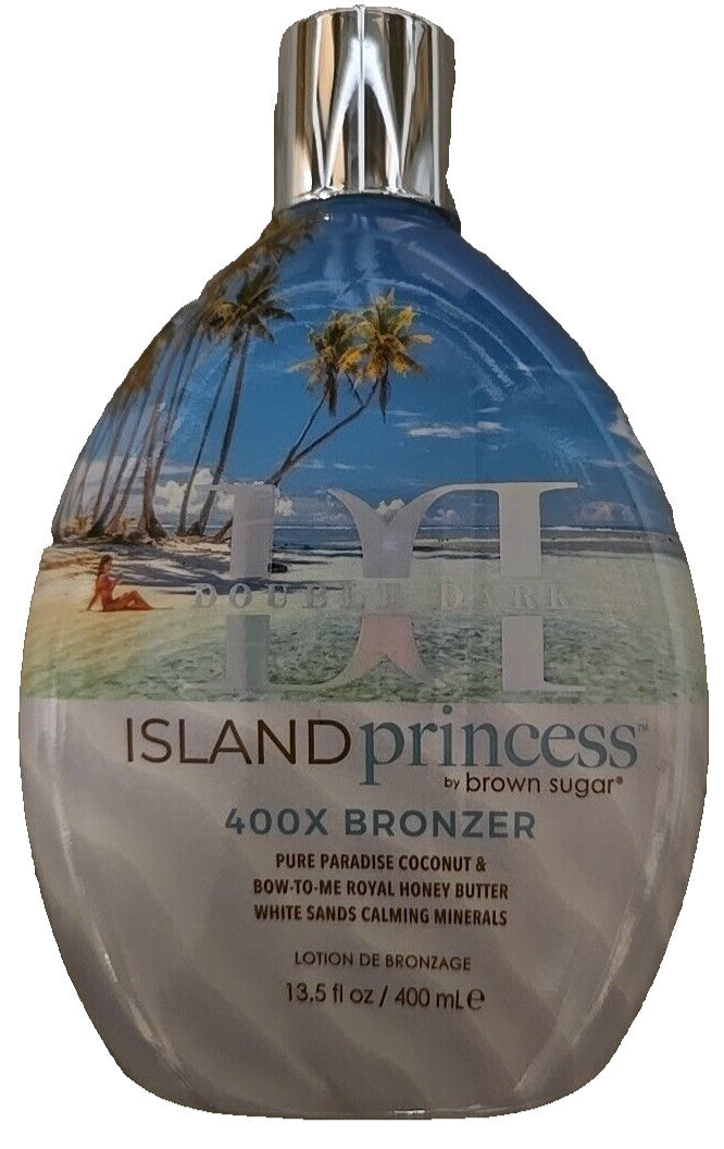 Brown Sugar Double Dark Island Princess 400X Bronzer Tanning Lotion 13.5 oz