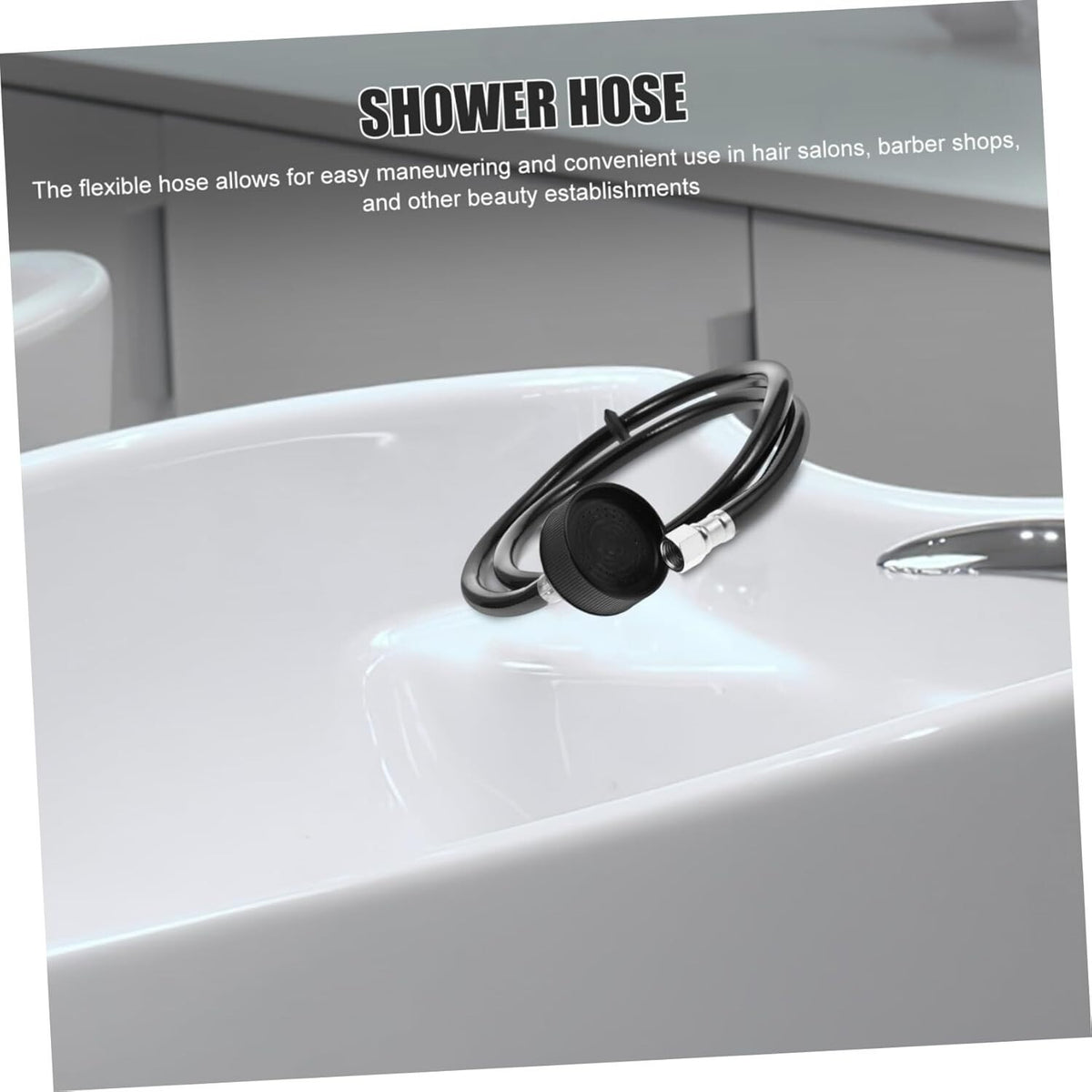 Salon Shampoo Faucet Sprayer Head with 120cm Rubber Hose - Professional Spa Equipment