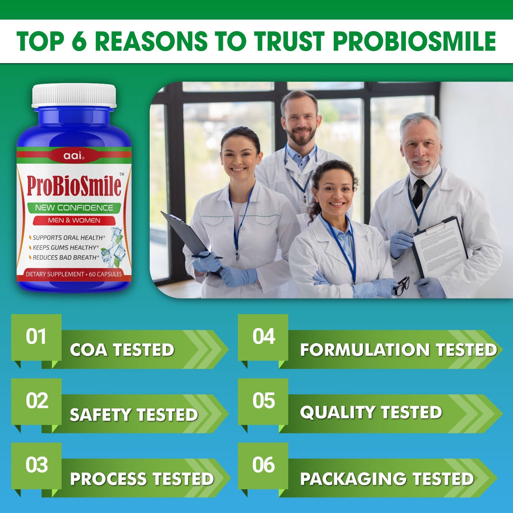 Dental Probiotic for Bad Breath & Gum Care - Oral Health 60 Capsules