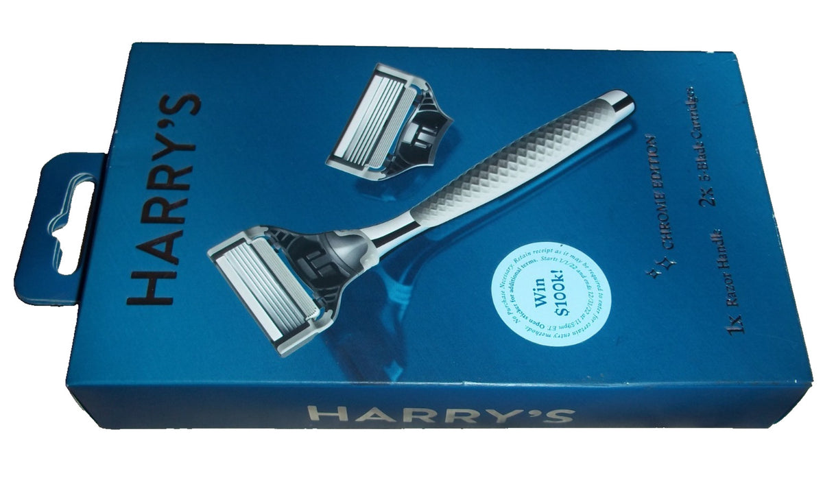 Men's Razor Chrome Edition with 2 Packs of 5-Blade Cartridges & Handle