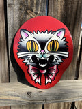 American Traditional Cat Handmade Wooden Sign – Garage Art & Tattoo Flash