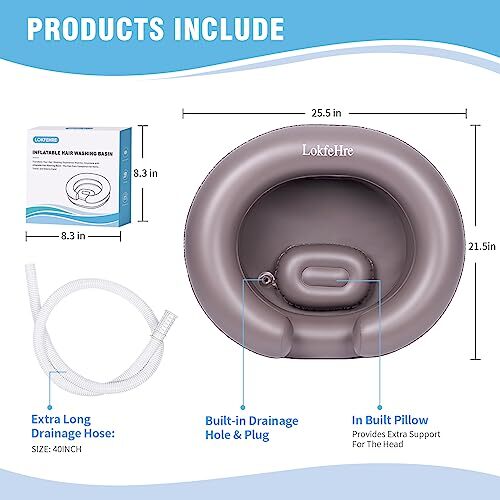 Portable Inflatable Hair Washing Basin for Bedridden & Elderly Care