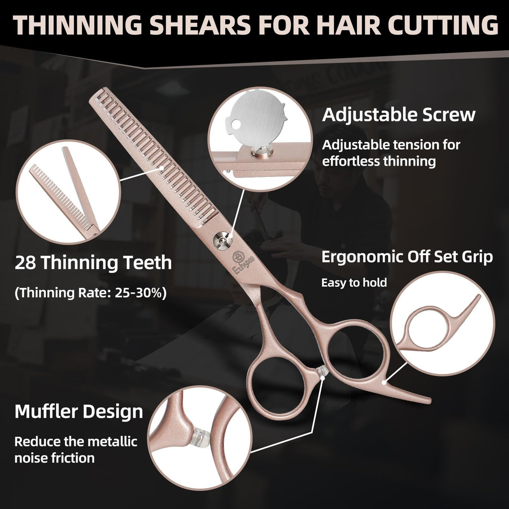 Professional Hair Cutting Scissors Thinning Shears Kit for Salon & Home Use