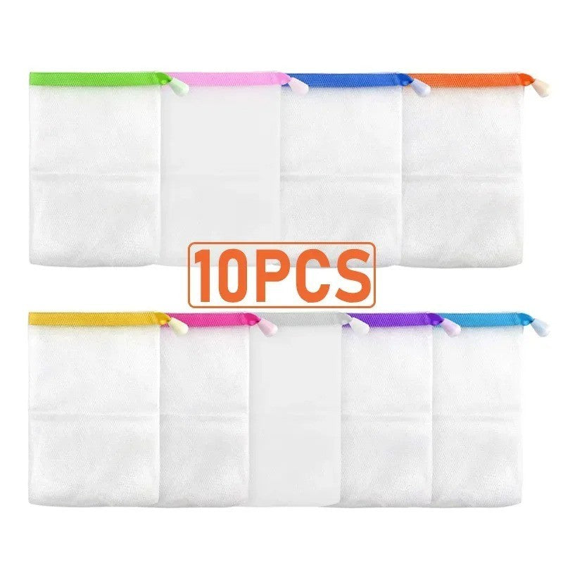 10 Pack Mesh Soap Saver Bags for Bath & Body Cleaning