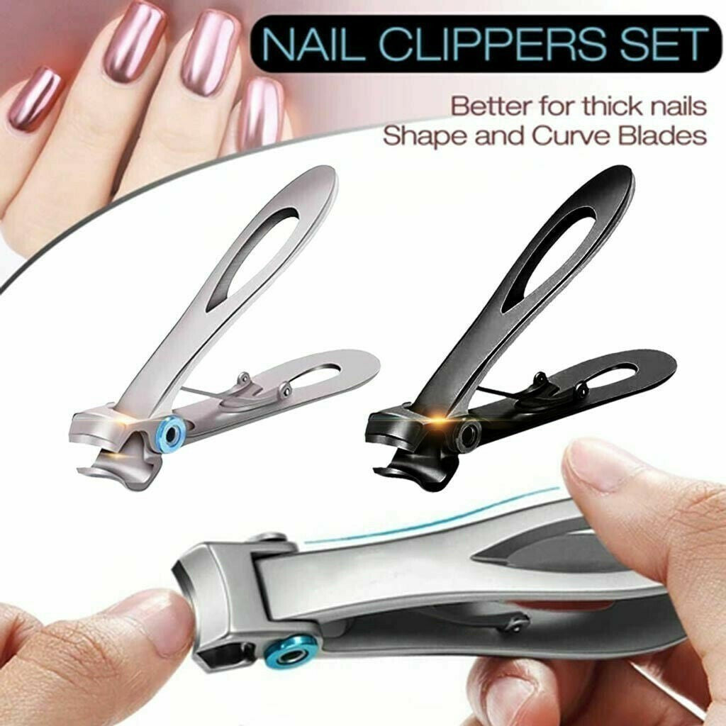 Heavy Duty Wide Jaw Toe Nail Clippers for Thick Nails - Ergonomic & Sharp